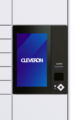 The Cleveron 302 v10 indoor parcel locker, highlighting its market-leading 18.5-inch Full HD touchscreen UI designed for universal accessibility and ease of use.